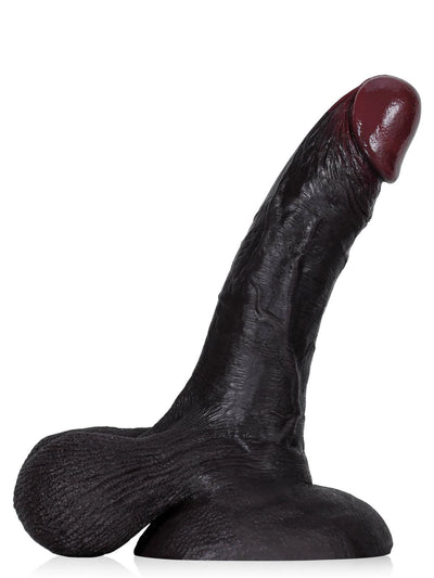 Erwin | Realistischer Dildo in Schwarz mit beweglichen Hoden | 22 cm