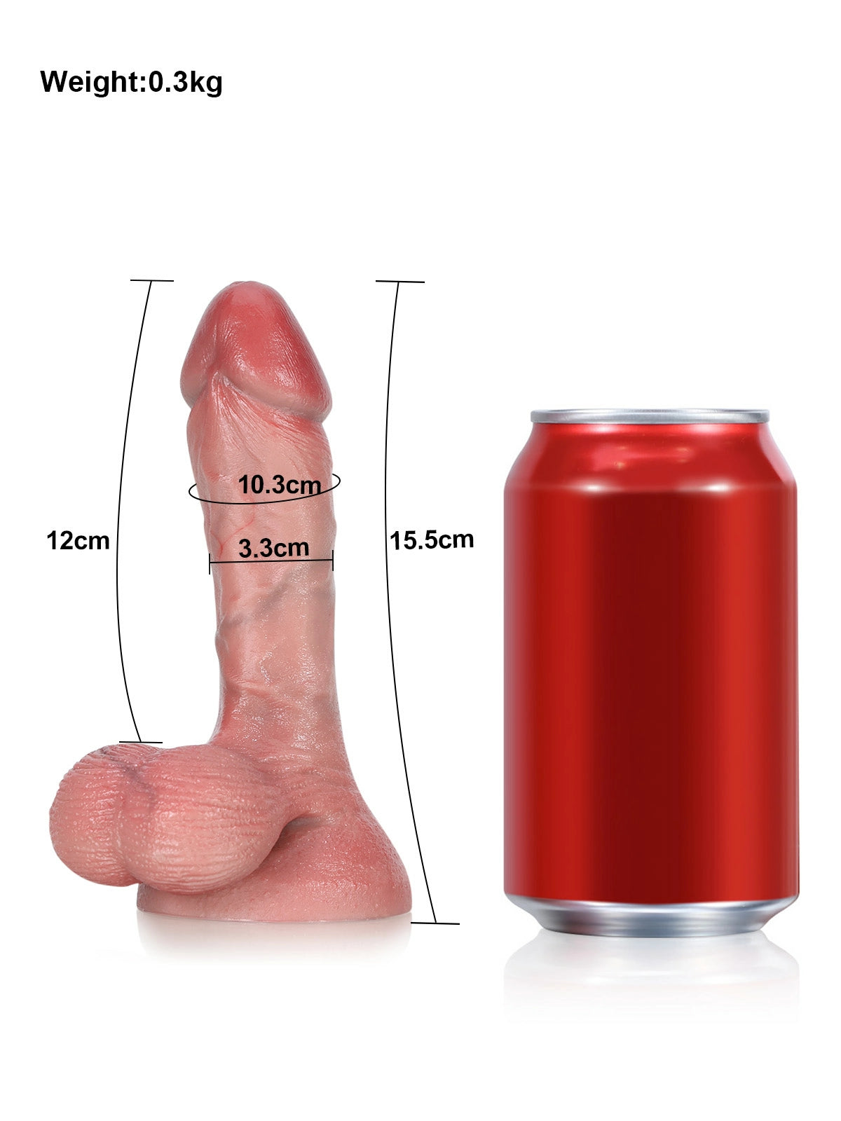 Gottfried | Kleiner realistischer Dildo mit beweglichen Hoden | 15,5 cm