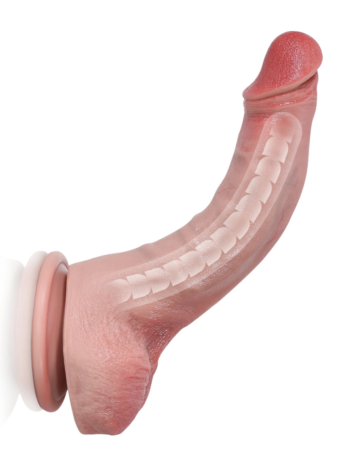 Lukas | Weicher Dildo mit Stützkern und extra großem Saugnapf | 21 cm
